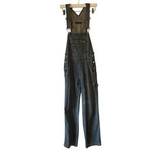 No Boundaries Vintage Y2K Denim Overalls Women's Size Small Dark Stone Wash